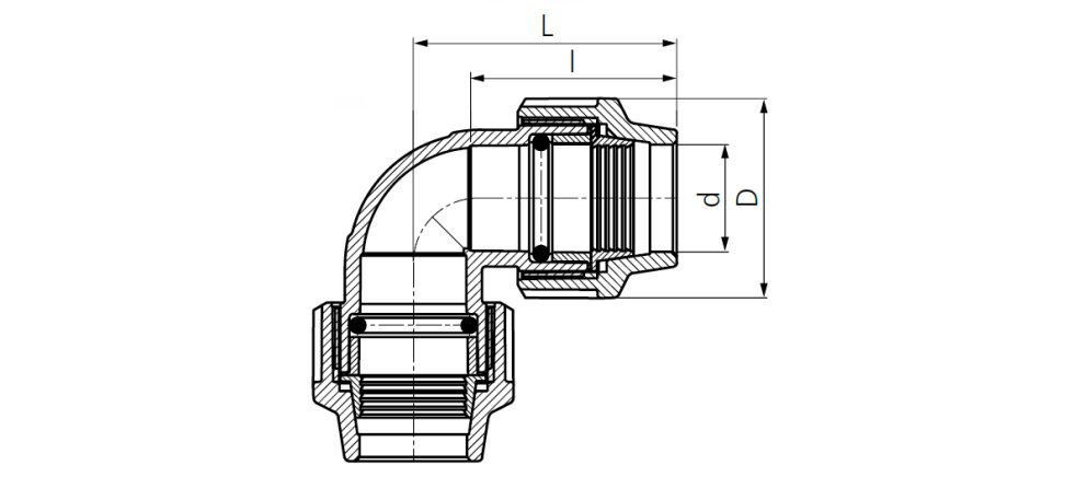 Drawing PE bend 90