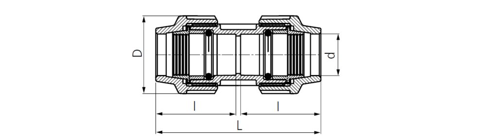 Drawing PE coupling