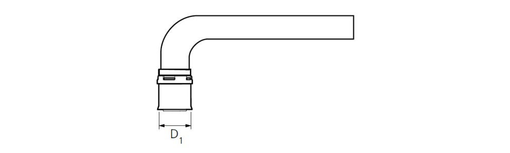 Drawing connecting bend to radiator