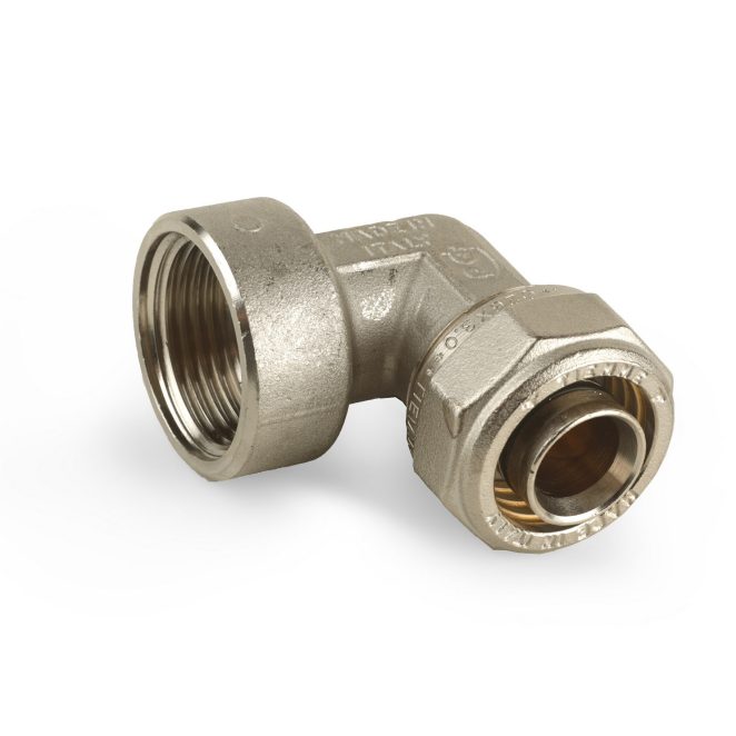 Brass compression bend with female thread