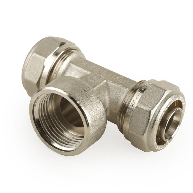 Brass compression branch female