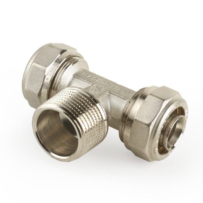 Brass compression branch male