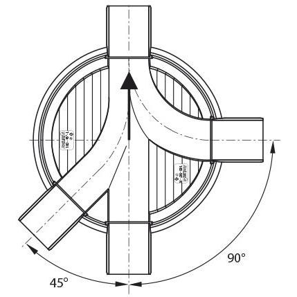 PRO 630 double branch 0-90-180-225