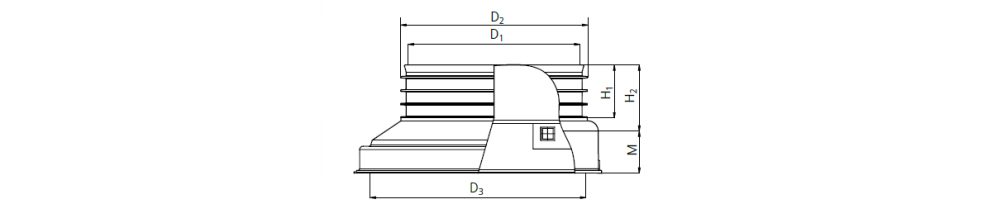 Drawing cone with fixed entrance shaft OD630