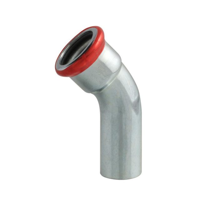 Steel nipple bend 45 C-Press 
