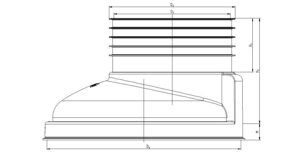 Manhole Cone 1000-630 - Fixed Entrance