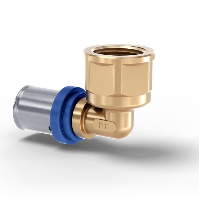 Brass press bend female thread