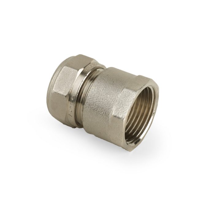 Brass compression coupler female thread