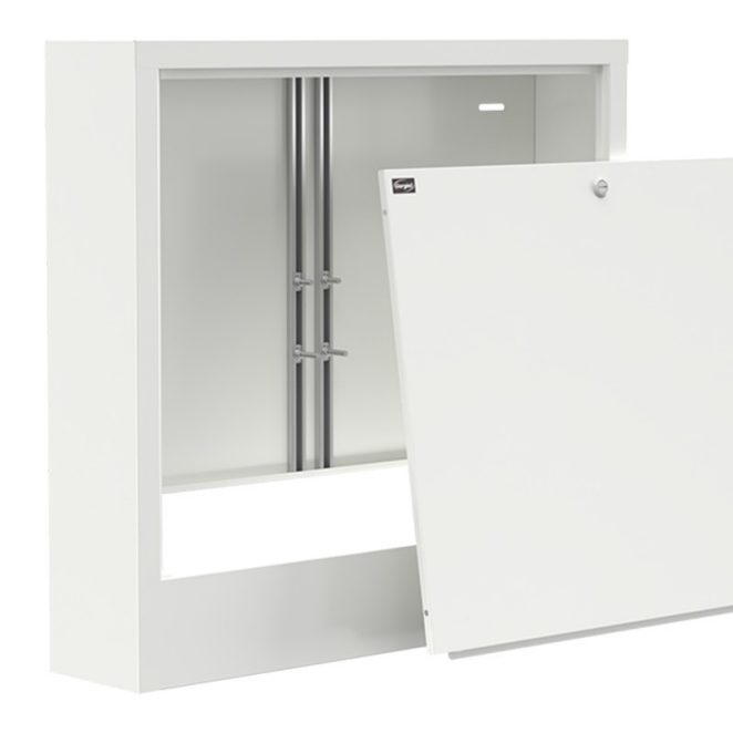 Above plaster manifold cabinet