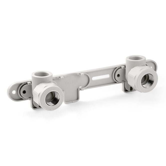 PPR fix.plate + 2 wall elbows