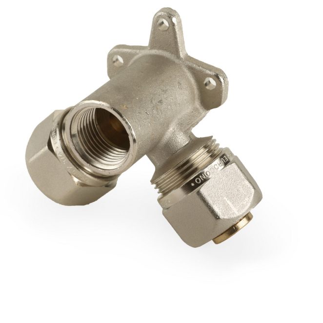 Brass compression branch female thread wall plate